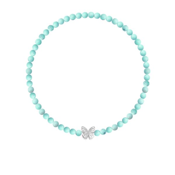 Bransoletka Uran ze srebrnym motyle Etincelle. Szare bransoletki Lilou, srebrne. Za 168.00 zł.