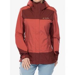 Kurtka przeciwdeszczowa damska Vaude Neyland 2.5L Jacket. Czerwone kurtki sportowe Vaude, l, bez wzorów, z softshellu, bez kaptura, trekkingowe. Za 508.99 zł.