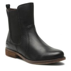 Botki Josef Seibel. Czarne botki Josef Seibel, bez wzorów, bez obcasa, na płaskiej podeszwie, bez zapięcia. Za 489.99 zł.