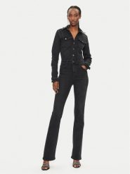 Liu Jo Kombinezon UF4093 Czarny Slim Fit. Czarne sukienki Liu Jo, bez wzorów, z bawełny, bez kołnierzyka, bez ramiączek. Za 539.99 zł.