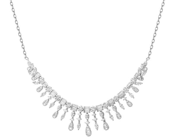 Naszyjnik srebrny z cyrkoniami. Szare naszyjniki Apart, z cyrkonią, srebrne. Za 539.00 zł.