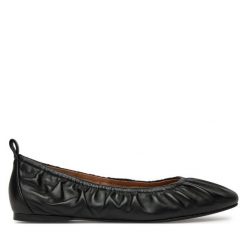 Baleriny Tamaris. Czarne baleriny Tamaris, bez wzorów, bez obcasa. Za 289.99 zł.