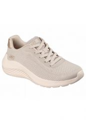 Buty SKECHERS BOBS SQUAD WAVES CURRENT Beżowy. Brązowe trekkingi Skechers, z materiału, trekkingowe. Za 199.00 zł.