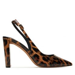 Sandały Aldo. Brązowe sandały Aldo, bez wzorów, bez obcasa, na słupku, bez zapięcia. Za 399.99 zł.
