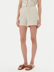 Vero Moda Szorty materiałowe Thea 10333804 Beżowy Loose Fit. Brązowe szorty Vero Moda, bez wzorów, z materiału. Za 99.99 zł.