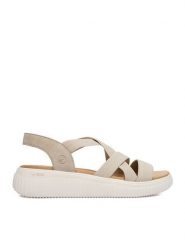 Remonte Sandały CEO-D3L52-60 Beżowy. Brązowe sandały Remonte, bez wzorów, z materiału, bez obcasa, na płaskiej podeszwie, bez zapięcia. Za 329.99 zł.