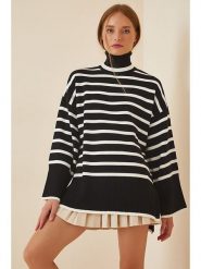 Happiness Istanbul Golf w kolorze czarno-białym rozmiar: onesize. Białe golfy Happiness Istanbul, bez wzorów, bez ramiączek. Za 65.99 zł.