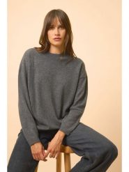 Just Cashmere Kaszmirowy sweter "Kayla" w kolorze antracytowym rozmiar: L. Czarne swetry Just Cashmere, l, bez wzorów, z kaszmiru, bez ramiączek. Za 371.59 zł.
