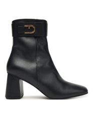 Furla Botki Chick YJ73HIC-X30000-O6000-1-007-20-AL-3700 S Czarny. Czarne botki Furla, bez wzorów, ze skóry, bez obcasa, na słupku, bez zapięcia. Za 1,389.00 zł.