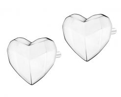 Kolczyki srebrne - serca. Szare kolczyki Apart, srebrne. Za 154.00 zł.