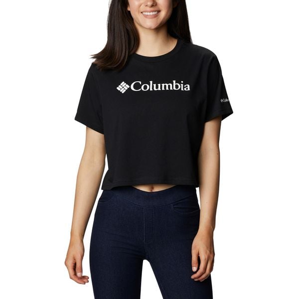 Koszulka trekkingowa damska Columbia North Cascades Cropped. Czarne bluzki Columbia, s, bez wzorów, sportowe, bez kołnierzyka, bez ramiączek. Za 66.99 zł.