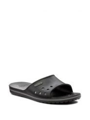 Crocs Klapki w kolorze czarnym rozmiar: 37/38. Czarne klapki Crocs, bez wzorów, z materiału, bez obcasa. Za 92.21 zł.
