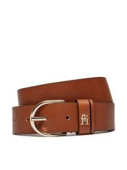 Tommy Hilfiger Pasek Damski Essential Effortless AW0AW16352 Brązowy. Brązowe paski TOMMY HILFIGER, bez wzorów, ze skóry. Za 169.99 zł.
