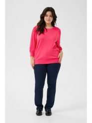 KAFFE curve Sweter w kolorze różowym rozmiar: XL. Różowe swetry KAFFE curve, xl, bez wzorów, bez ramiączek. Za 98.95 zł.