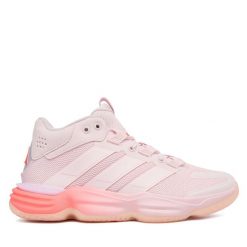 Buty halowe adidas. Czerwone obuwie sportowe Adidas, bez zapięcia. Za 479.99 zł.