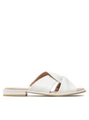 Caprice Klapki 9-27100-42 Biały. Białe klapki Caprice, bez wzorów, ze skóry, bez obcasa. Za 193.99 zł.