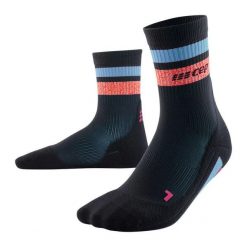 Skarpety kompresyjne damskie sportowe CEP Miami Vibes 80's krótkie. Czarne skarpety CEP, bez wzorów, z elastanu. Za 74.00 zł.