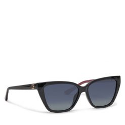 Okulary przeciwsłoneczne Guess. Czarne okulary przeciwsłoneczne Guess, z aplikacjami. Za 349.99 zł.