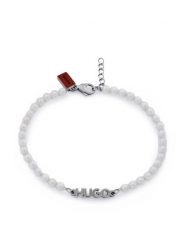 HUGO Bransoletka E-Smallpearl-Bra 50544521 Biały. Białe bransoletki Hugo. Za 329.99 zł.
