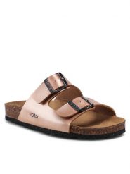 CMP Klapki Eco Thalitha Wmn Slipper 3Q91016 Różowy. Czerwone klapki CMP, bez wzorów, ze skóry, bez obcasa. Za 189.99 zł.
