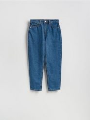 Jeansy mom fit - niebieski. Niebieskie jeansy Reserved, bez wzorów. Za 109.99 zł.