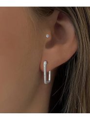 DI GIORGIO Srebrne kolczyki z cyrkoniami rozmiar: onesize. Szare kolczyki DI GIORGIO, z cyrkonią, srebrne. Za 105.45 zł.