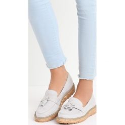 Szare Mokasyny Boyle. Szare mokasyny Born2be, bez wzorów, ze skóry, bez obcasa. Za 59.99 zł.