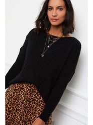 L'armoire de Suzette Sweter w kolorze czarnym rozmiar: 34/36. Czarne swetry L'armoire de Suzette, l, bez wzorów, ze splotem, bez ramiączek. Za 86.99 zł.