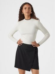 Vero Moda Sweter Flouncy 10299604 Écru Slim Fit. Swetry Vero Moda, l, bez wzorów, z syntetyku, bez ramiączek. Za 89.99 zł.