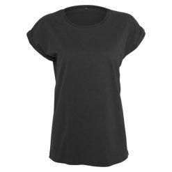 T-shirt Damski Slim Basic. Czarne t-shirty BUILD YOUR BRAND, xl, bez wzorów, bez kołnierzyka, bez ramiączek. Za 70.99 zł.