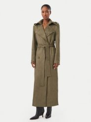 Bardot Trencz Kira 57053JB4 Khaki Regular Fit. Brązowe płaszcze Bardot, bez wzorów, z syntetyku, bez kaptura. Za 846.99 zł.