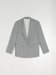 Żakiet - szary. Szare marynarki i żakiety Sinsay, l, bez wzorów. Za 79.99 zł.