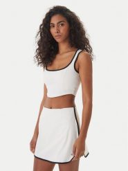 Guess Top V6GP09 K2999 Écru Slim Fit. Topy Guess, s, z aplikacjami, z syntetyku, bez kołnierzyka, bez ramiączek. Za 234.99 zł.