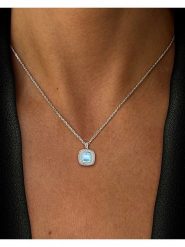 Les Petites Précieuses Srebrny naszyjnik z zawieszką - dł. 40 cm rozmiar: onesize. Białe naszyjniki Les Petites Précieuses, z cyrkonią, srebrne. Za 198.45 zł.