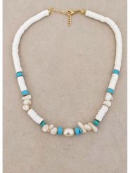 Nakkash Pozłacany naszyjnik - dł. 40 cm rozmiar: onesize. Białe naszyjniki Nakkash, z perłą, pozłacane. Za 21.99 zł.