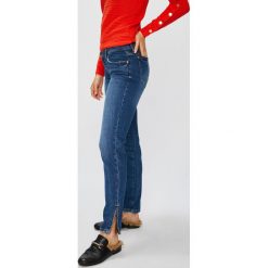 Guess Jeans - Jeansy Marilyn 3 Zip. Niebieskie jeansy Guess Jeans, l, z aplikacjami, z obniżonym stanem. W wyprzedaży za 319.90 zł.