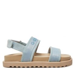 Sandały G-Star Raw. Niebieskie sandały G-Star Raw, bez wzorów, retro, bez obcasa, na płaskiej podeszwie, bez zapięcia. Za 289.99 zł.