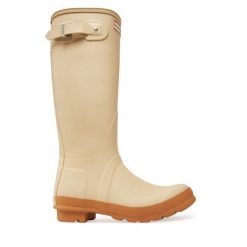 Kalosze Hunter. Brązowe kalosze Hunter, bez wzorów. Za 389.99 zł.