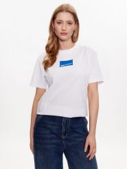 Karl Lagerfeld Jeans T-Shirt 231J1706 Biały Regular Fit. Białe t-shirty Karl Lagerfeld Jeans, l, bez wzorów, z bawełny, bez kołnierzyka, bez ramiączek. Za 199.99 zł.