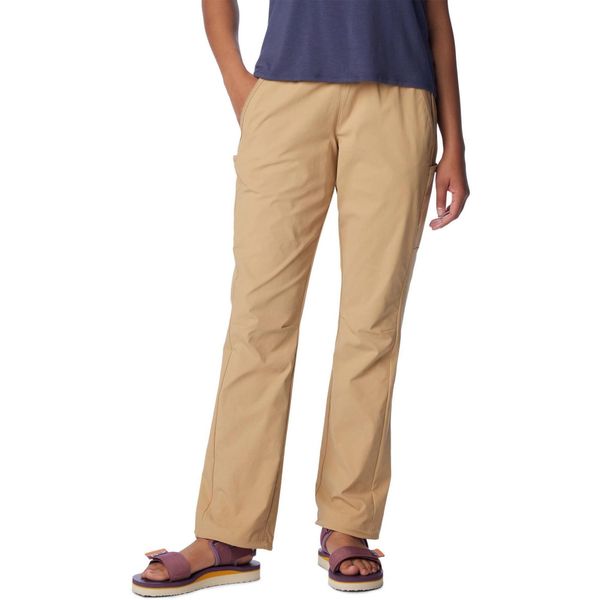 Damskie spodnie turystyczne Columbia Leslie Falls. Brązowe spodnie sportowe Columbia, na lato, s, bez wzorów, z elastanu, trekkingowe. W wyprzedaży za 158.00 zł.