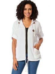 WITT WEIDEN Kardigan w kolorze białym rozmiar: 50. Białe kardigany WITT WEIDEN, z aplikacjami, z bawełny. Za 82.99 zł.