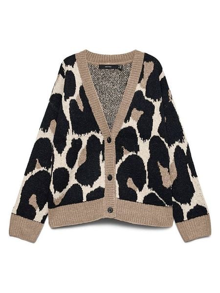 Vero Moda Kardigan w kolorze kremowo-beżowo-czarnym rozmiar: XS. Brązowe kardigany Vero Moda, xs, bez wzorów, ze splotem. Za 149.95 zł.