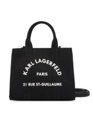 KARL LAGERFELD Torebka A3W50118 Czarny. Czarne torebki klasyczne KARL LAGERFELD, bez wzorów, z materiału, bez dodatków. Za 429.99 zł.