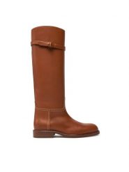Polo Ralph Lauren Kozaki 818959252001 Brązowy. Brązowe kozaki Polo Ralph Lauren, ze skóry, bez obcasa, na płaskiej podeszwie, bez zapięcia. Za 2,439.00 zł.