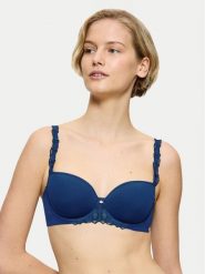 Triumph Biustonosz z fiszbiną Wild Azalea 10219858 Niebieski. Niebieskie biustonosze Triumph, bez wzorów, z syntetyku. Za 169.99 zł.