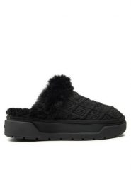 Guess Kapcie Unika FLFUKA FAL06 Czarny. Czarne obuwie domowe Guess, z aplikacjami, z tworzywa sztucznego, bez zapięcia. Za 739.99 zł.