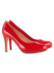 Högl Skórzane czółenka w kolorze czerwonym rozmiar: 41,5. Czerwone trampki Högl, bez wzorów, bez zapięcia. Za 294.28 zł.