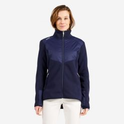 Polar żeglarski damski Decathlon Sailing 500 ciepły. Niebieskie swetry DECATHLON, m, bez wzorów, z polaru, bez ramiączek. W wyprzedaży za 129.99 zł.