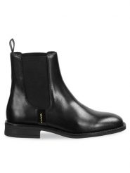 Gant Sztyblety 31551128 Czarny. Czarne botki GANT, bez wzorów, ze skóry, bez obcasa, na płaskiej podeszwie, bez zapięcia. Za 619.99 zł.