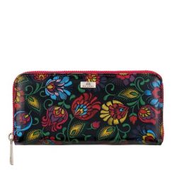 Duży Skórzany Portfel Damski BajuBaj – Kolorowa Elegancja i Praktyczny Styl w Jednym PD090s169. Niebieskie portfele bez wzorów, ze skóry. Za 161.50 zł.